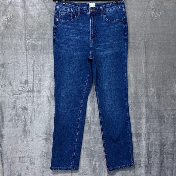 Crown & Ivy High-Rise Vintage Straight Jeans Sz 12 Medium Wash - Picture 1 of 10